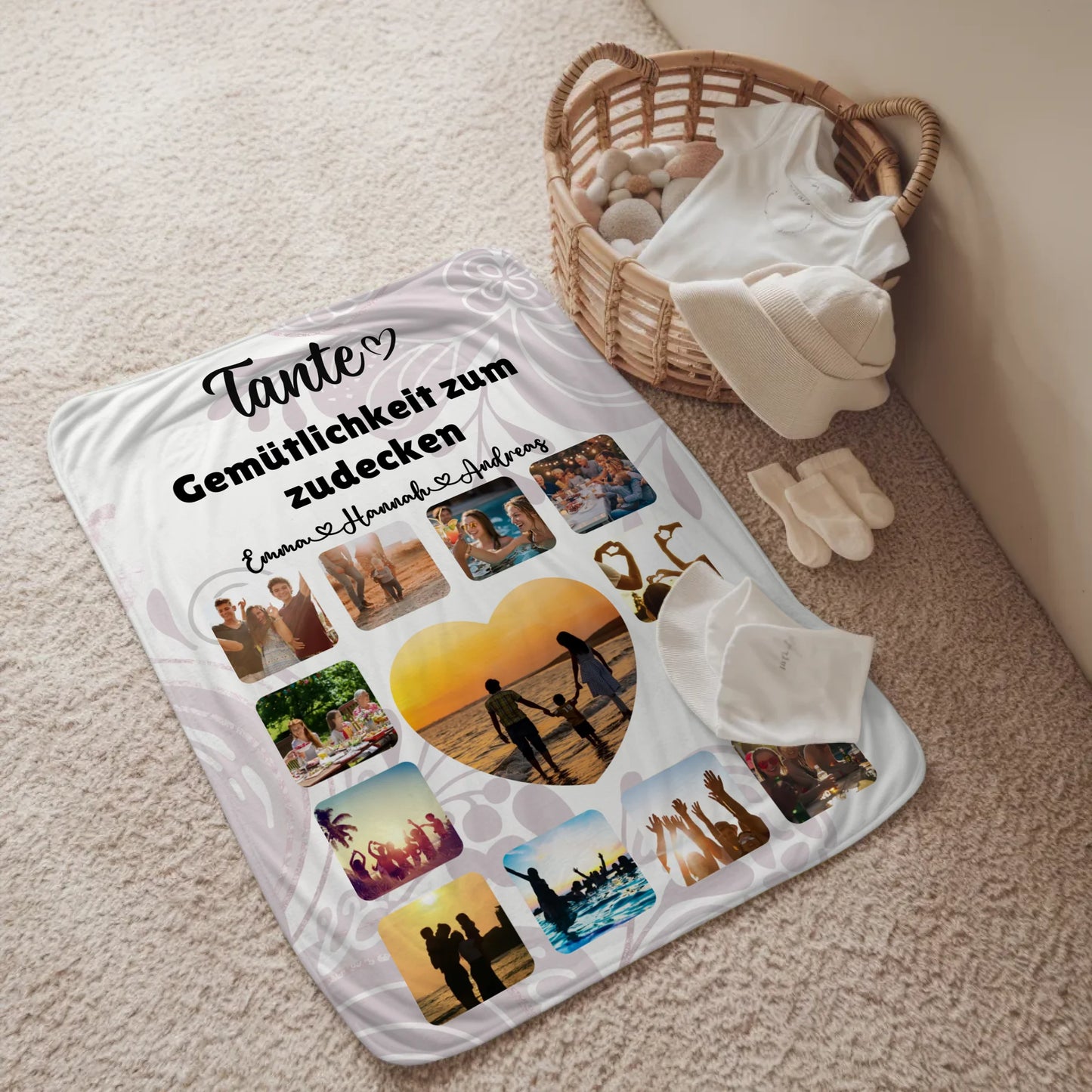 Foto Auf Kuscheldecke Fotocollage mit Schönem Spruch Tante