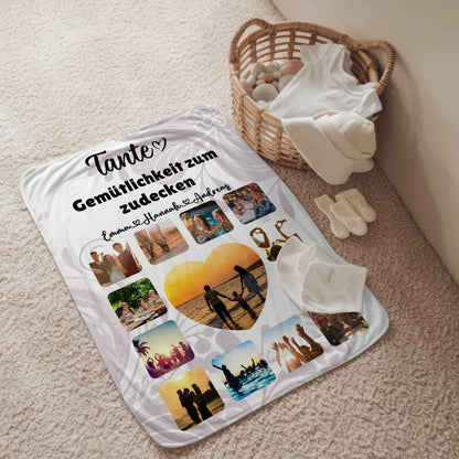Foto Auf Kuscheldecke Fotocollage mit Schönem Spruch Tante
