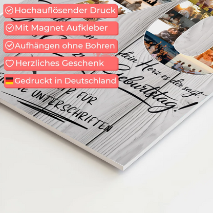 Fotoboard Poster magnetisch mit Wunschtext Opa 70 Geburtstag