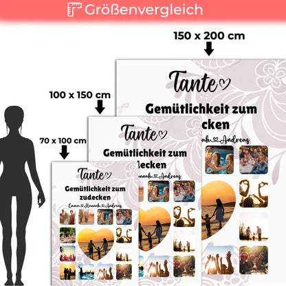 Foto Auf Kuscheldecke Fotocollage mit Schönem Spruch Tante