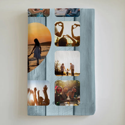 Decke Personalisiert Papa Fotocollage mit Schoenem Spruch