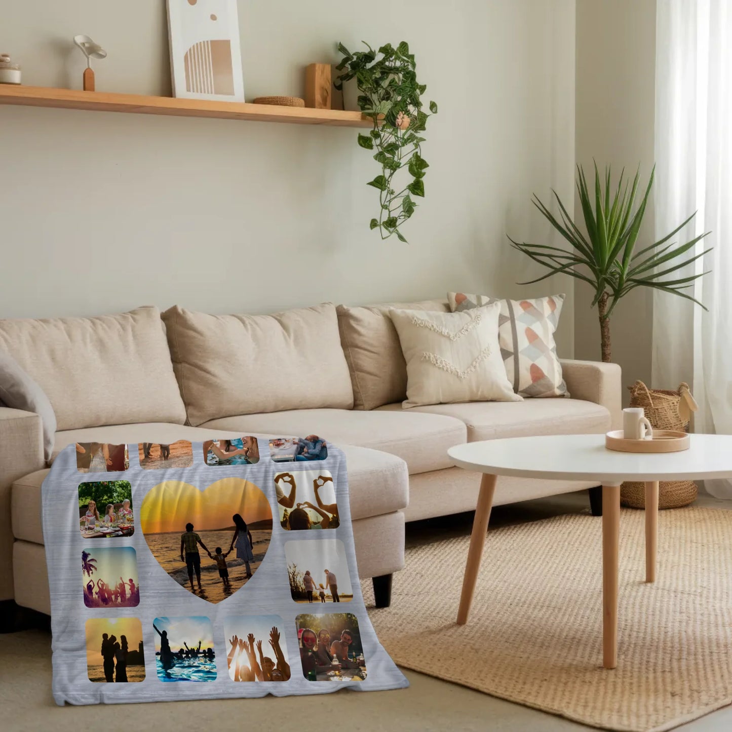 Personalisierte Kuscheldecke Nichte Fotocollage mit schönem Spruch