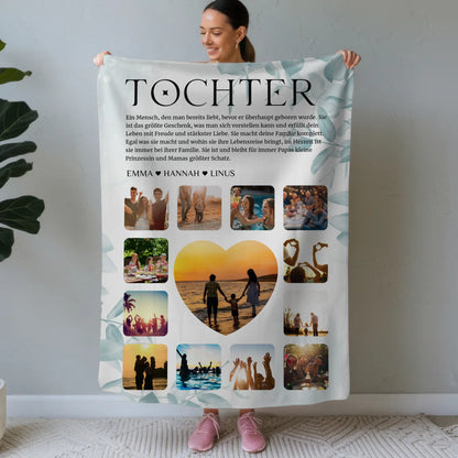 Personalisiert Fotodecke Fotocollage Definition fuer Tochter