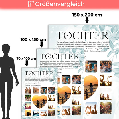 Personalisiert Fotodecke Fotocollage Definition fuer Tochter