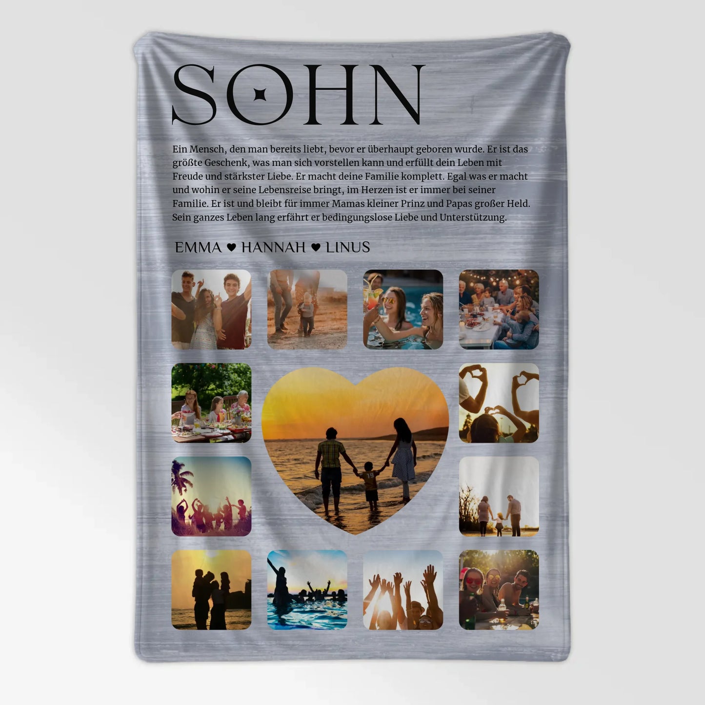 Foto Auf Kuscheldecke Fotocollage Definition Geschenk Sohn