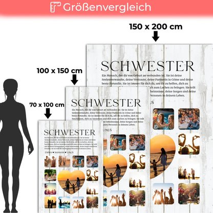 Decke Personalisiert Fotocollage Definition fuer Schwester