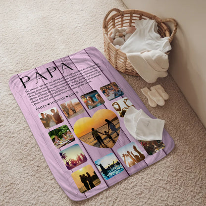 Kuscheldecke Personalisiert Fotocollage Definition Papa
