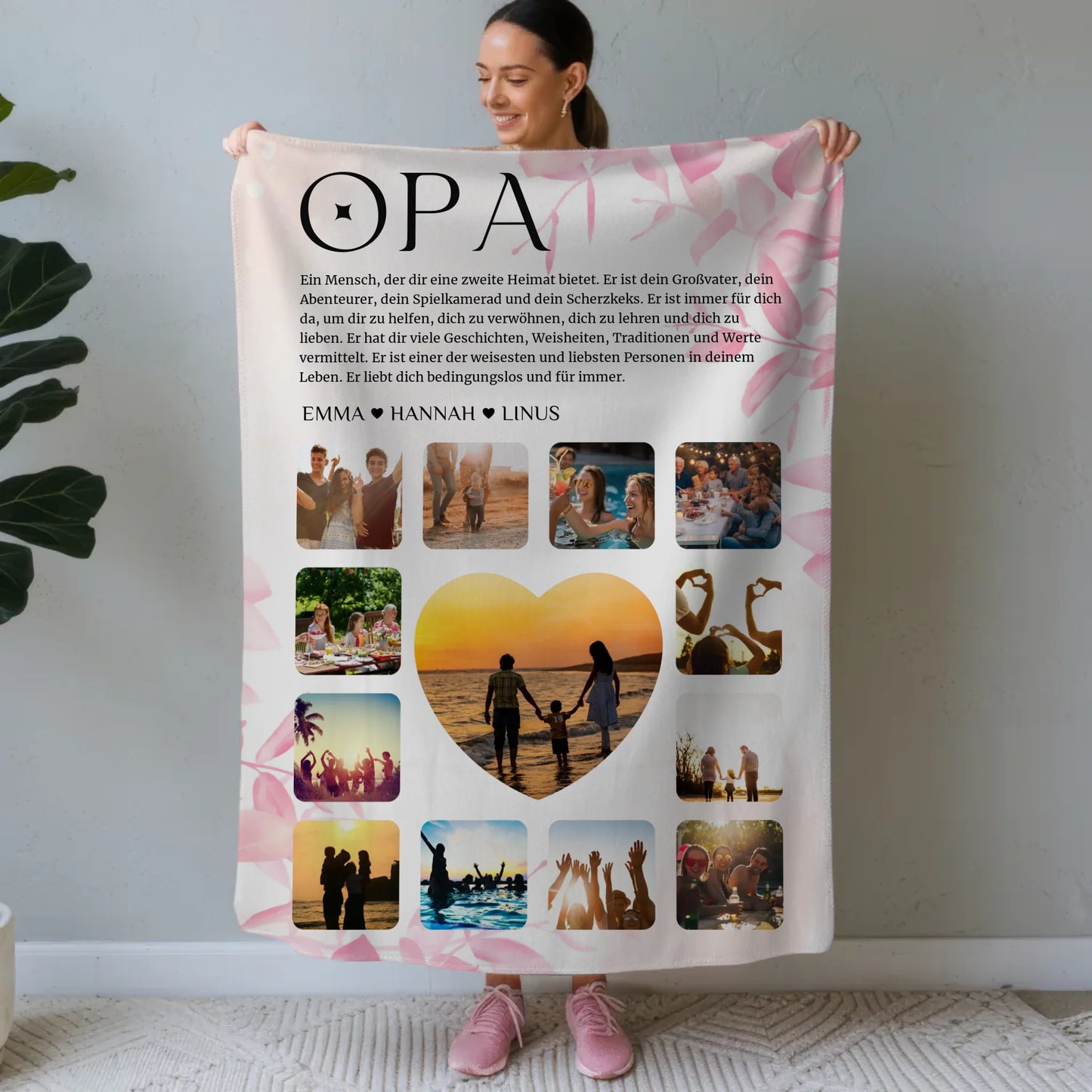 Kuscheldecke Foto Fotocollage Definition Opa Geschenk