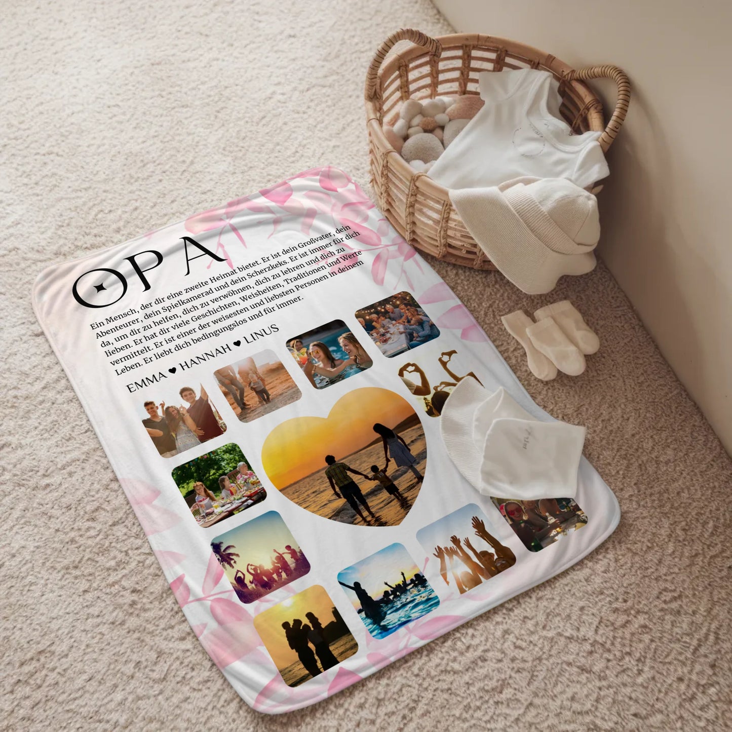 Kuscheldecke Foto Fotocollage Definition Opa Geschenk