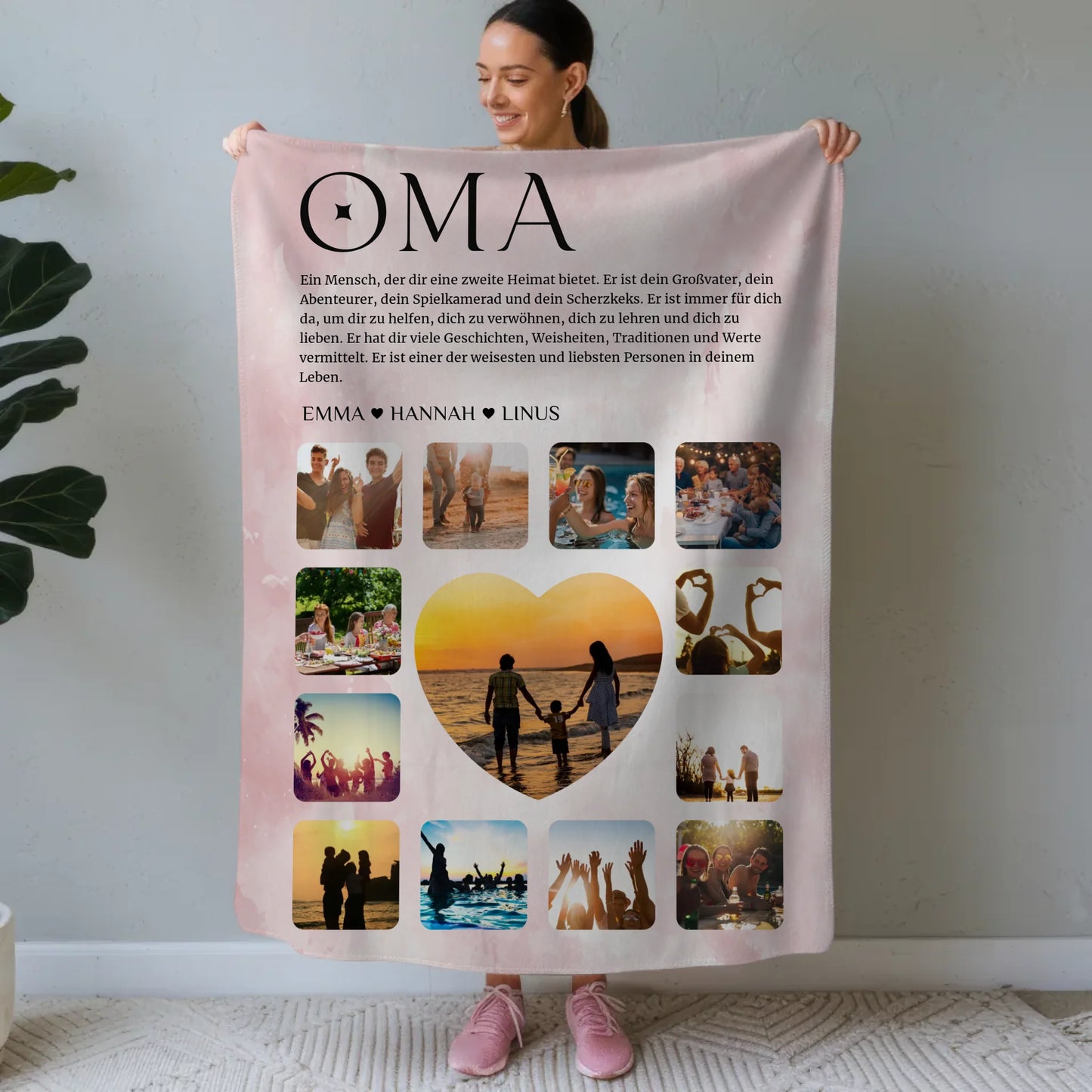 Kuscheldecke Personalisiert Fotocollage Definition Oma