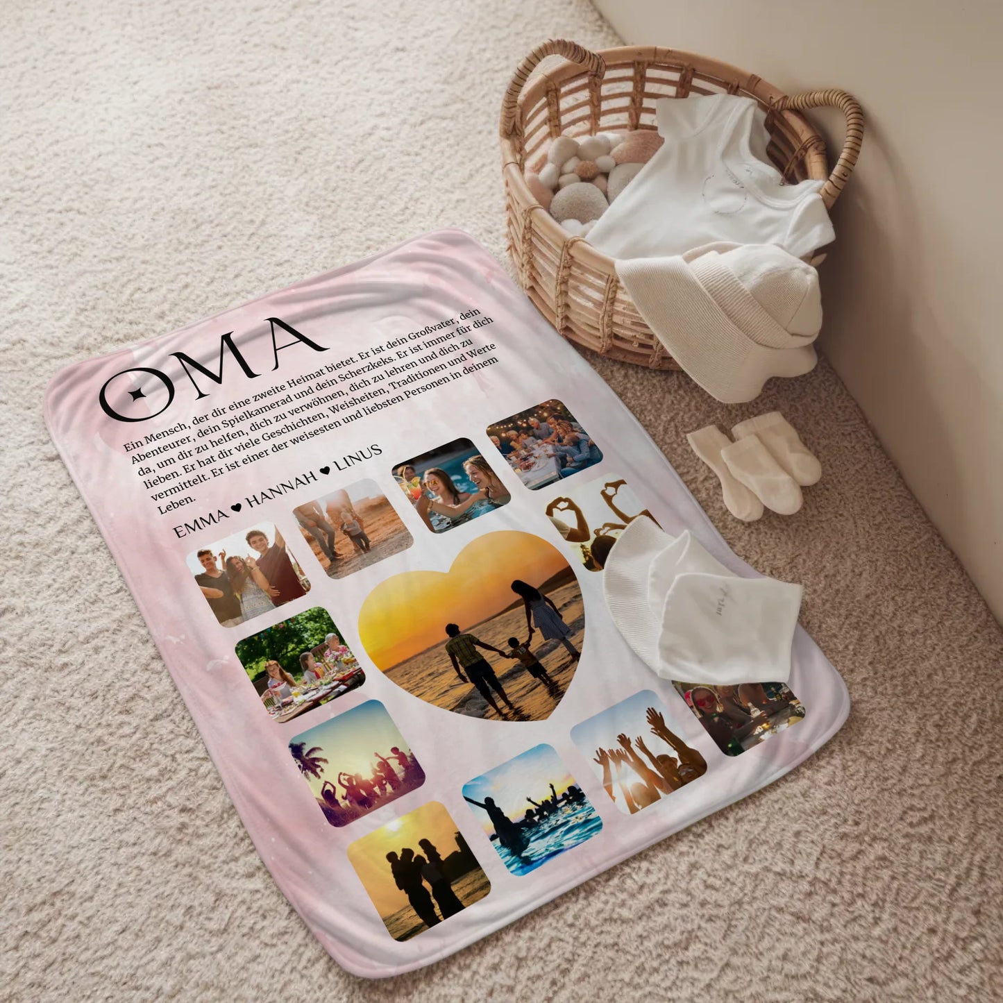 Kuscheldecke Personalisiert Fotocollage Definition Oma