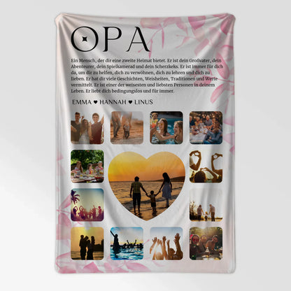 Kuscheldecke Foto Fotocollage Definition Opa Geschenk