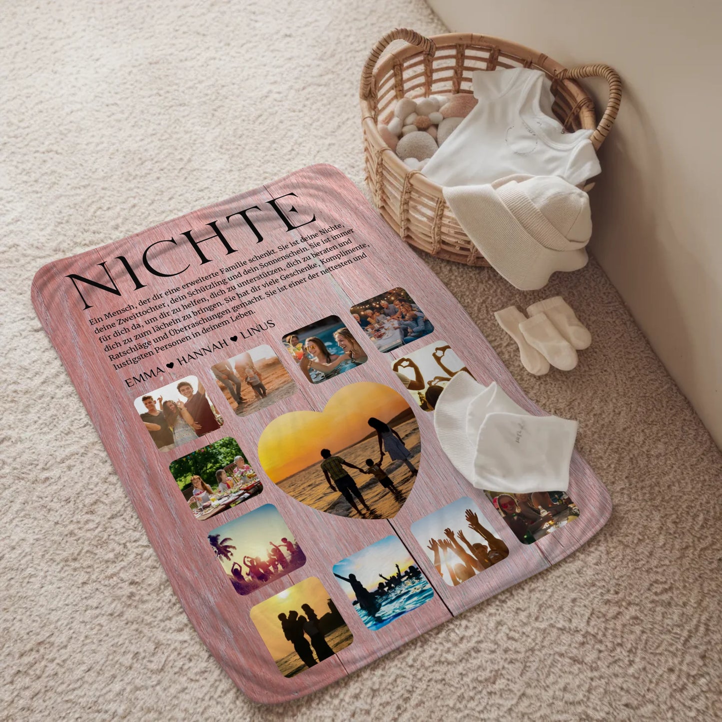 Personalisiert Decke Mit Foto Fotocollage Definition Nichte