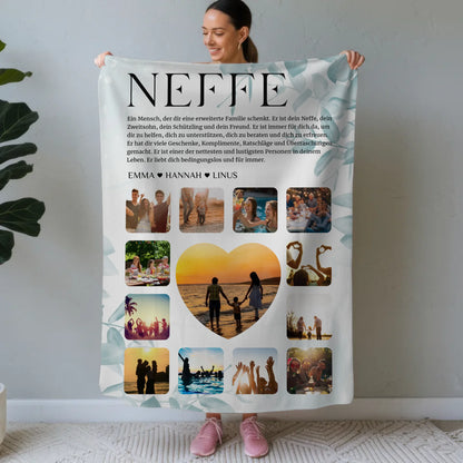 Geschenk Kuscheldecke Mit Foto Fotocollage Definition Neffe