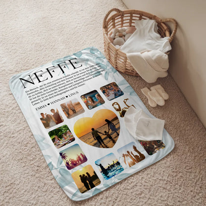 Geschenk Kuscheldecke Mit Foto Fotocollage Definition Neffe