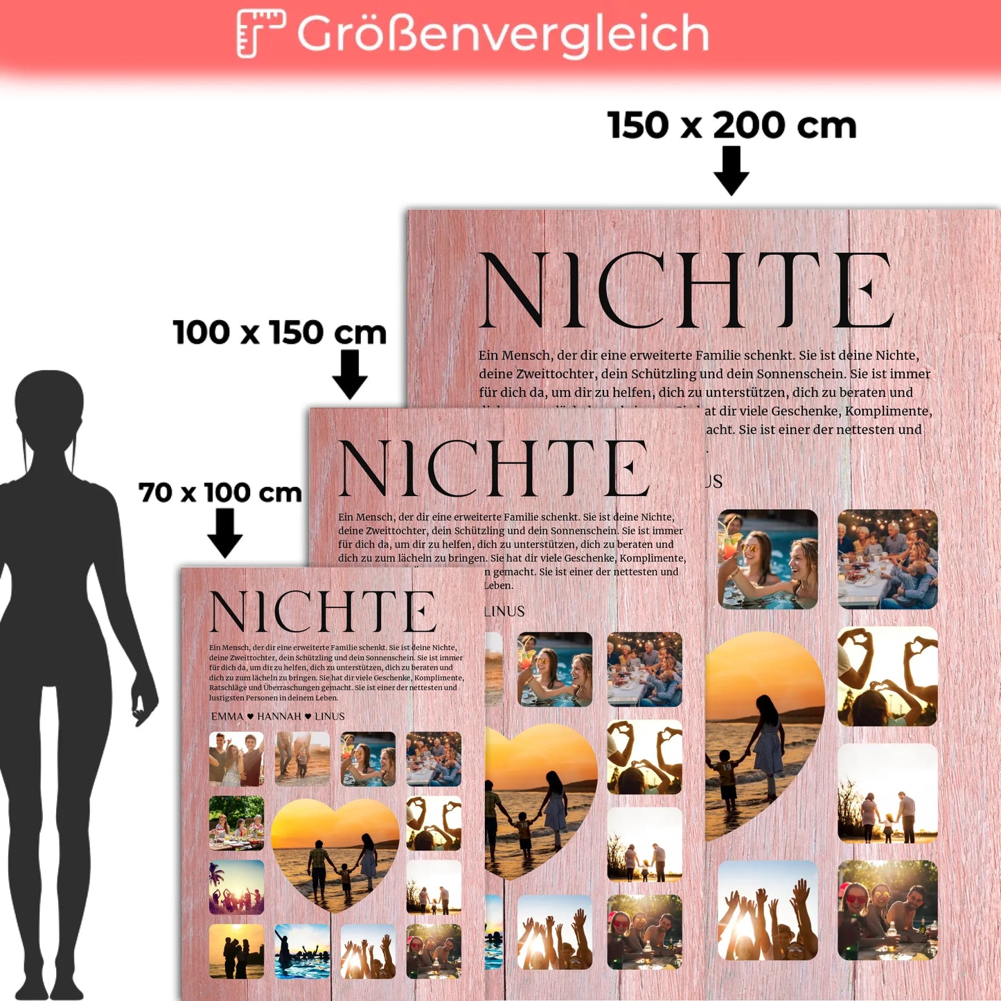 Personalisiert Decke Mit Foto Fotocollage Definition Nichte