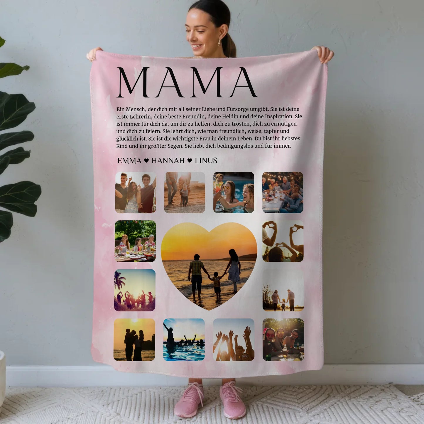 Mama Fotocollage Definition Foto Auf Decke Personalisiert