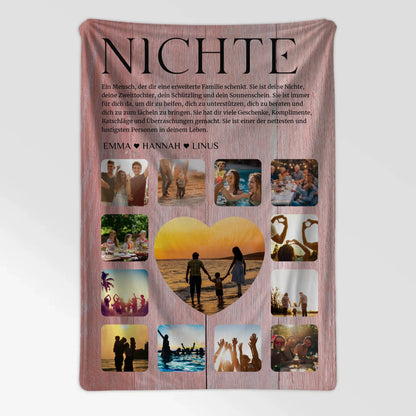 Personalisiert Decke Mit Foto Fotocollage Definition Nichte