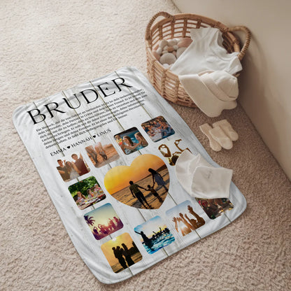 Bruder Fotocollage Definition Foto Auf Kuscheldecke