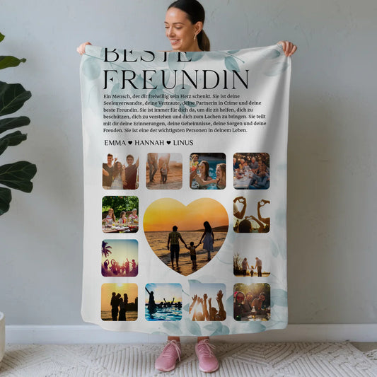 Geschenk Fotodecke Fotocollage Definition Beste Freundin