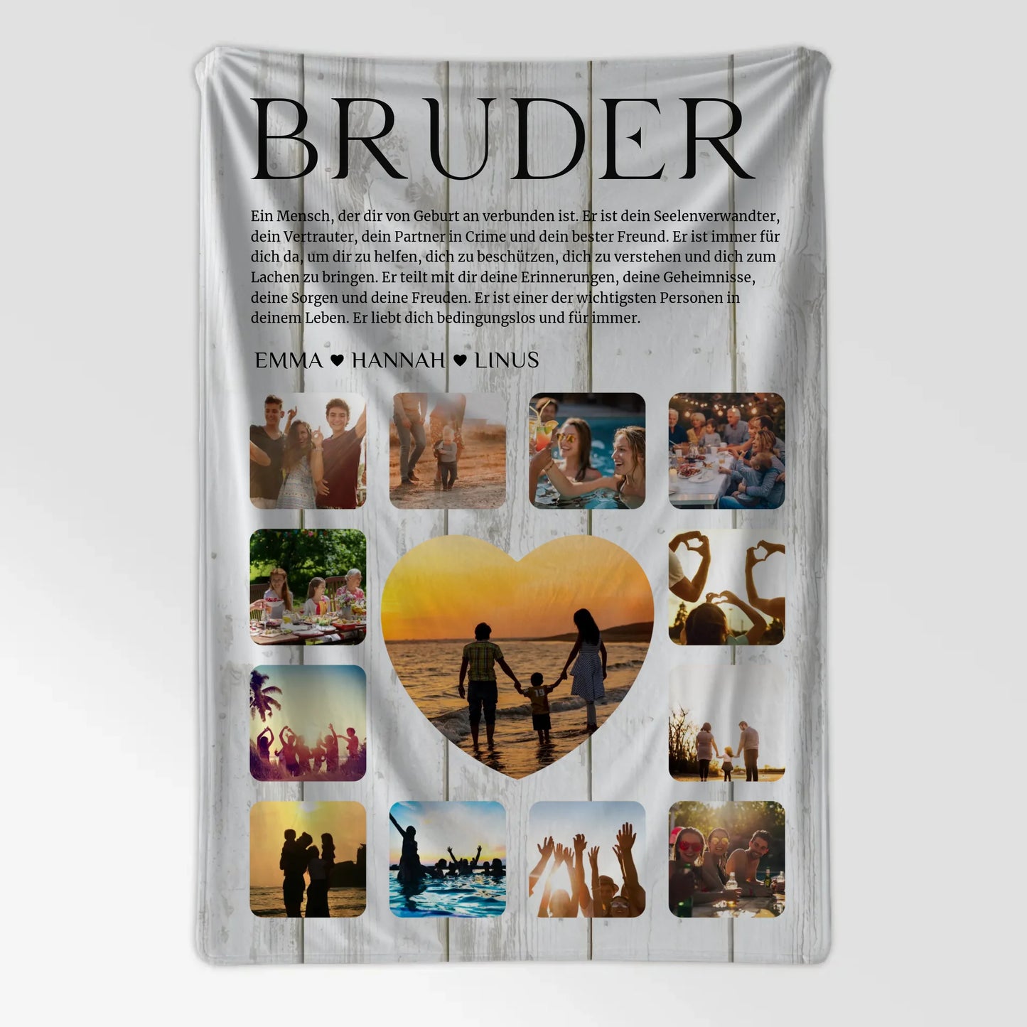 Bruder Fotocollage Definition Foto Auf Kuscheldecke