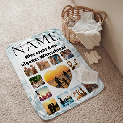 Personalisierte Fotodecke Oma mit Wunschname Fotocollage