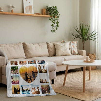 Kuscheldecke Foto Paare Fotocollage mit Wunschname