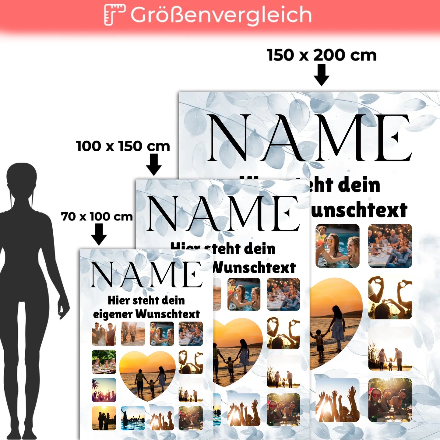 Kuscheldecke Foto Paare Fotocollage mit Wunschname