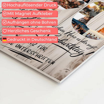 Magnet Poster mit Wunschtext Opa 90 Geburtstag Fotos