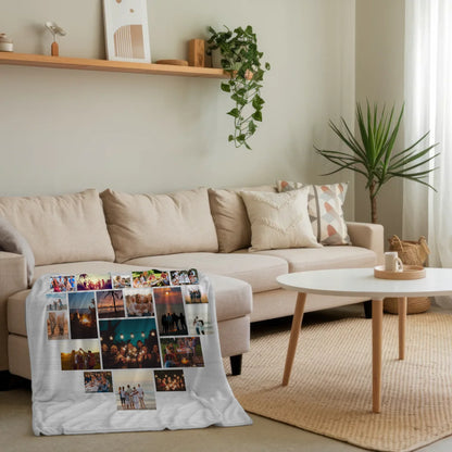 Personalisierte Decke Fotocollage mit Wunschname Tochter