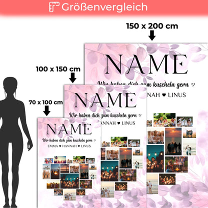 Individuell Kuscheldecke Foto Oma Wunschname Fotocollage