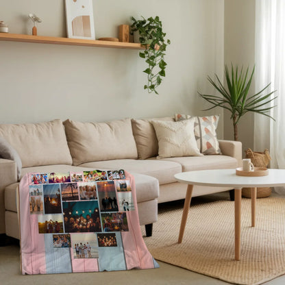 Kuscheldecke FotoFotocollage mit Wunschname Beste Freundin