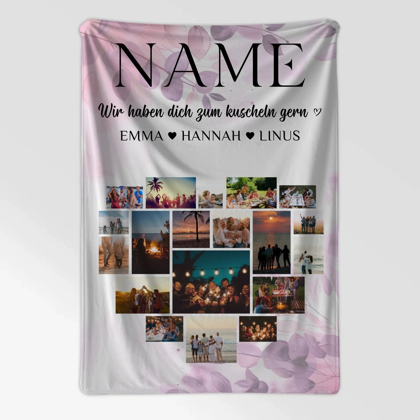 Individuell Kuscheldecke Foto Oma Wunschname Fotocollage