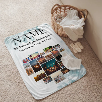 Foto Auf Decke Personalisiert Mama Wunschname Fotocollage