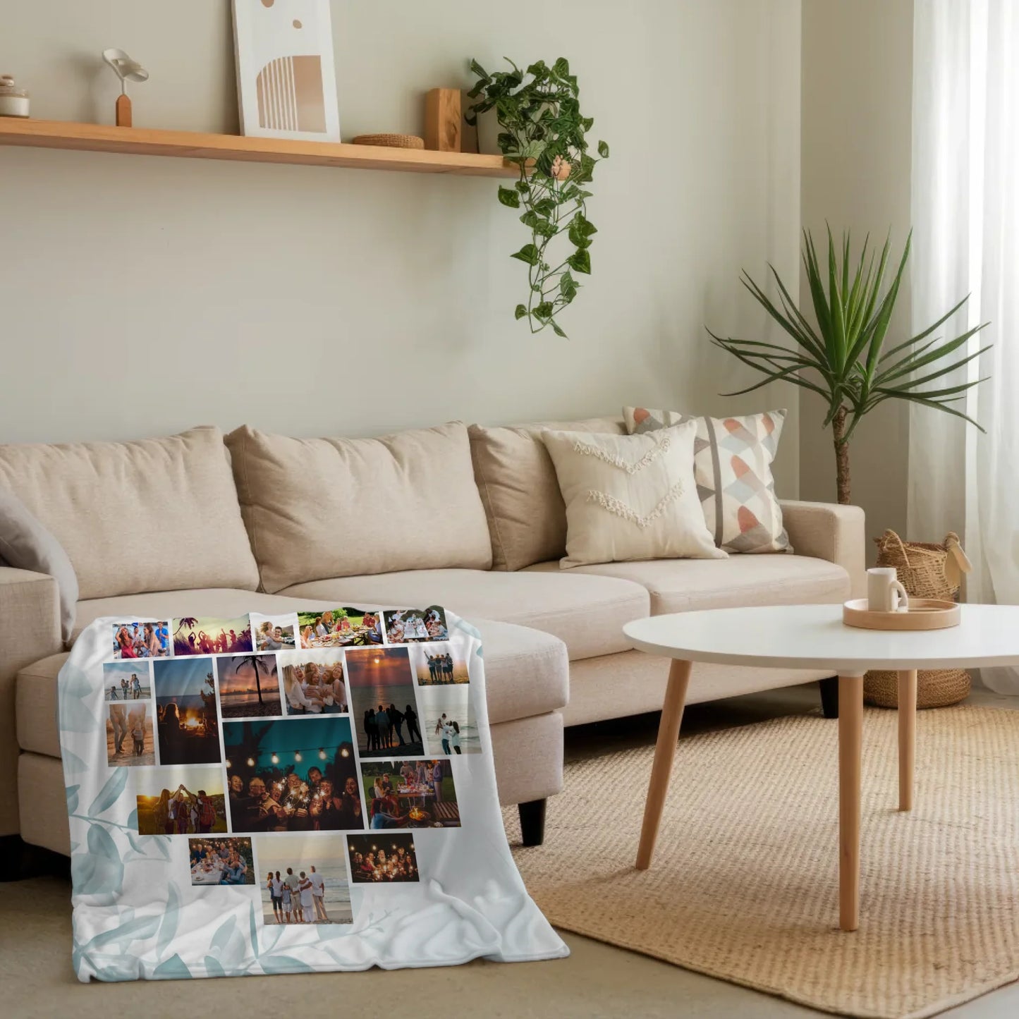 Foto Auf Decke Personalisiert Tante Fotocollage Herzfoto