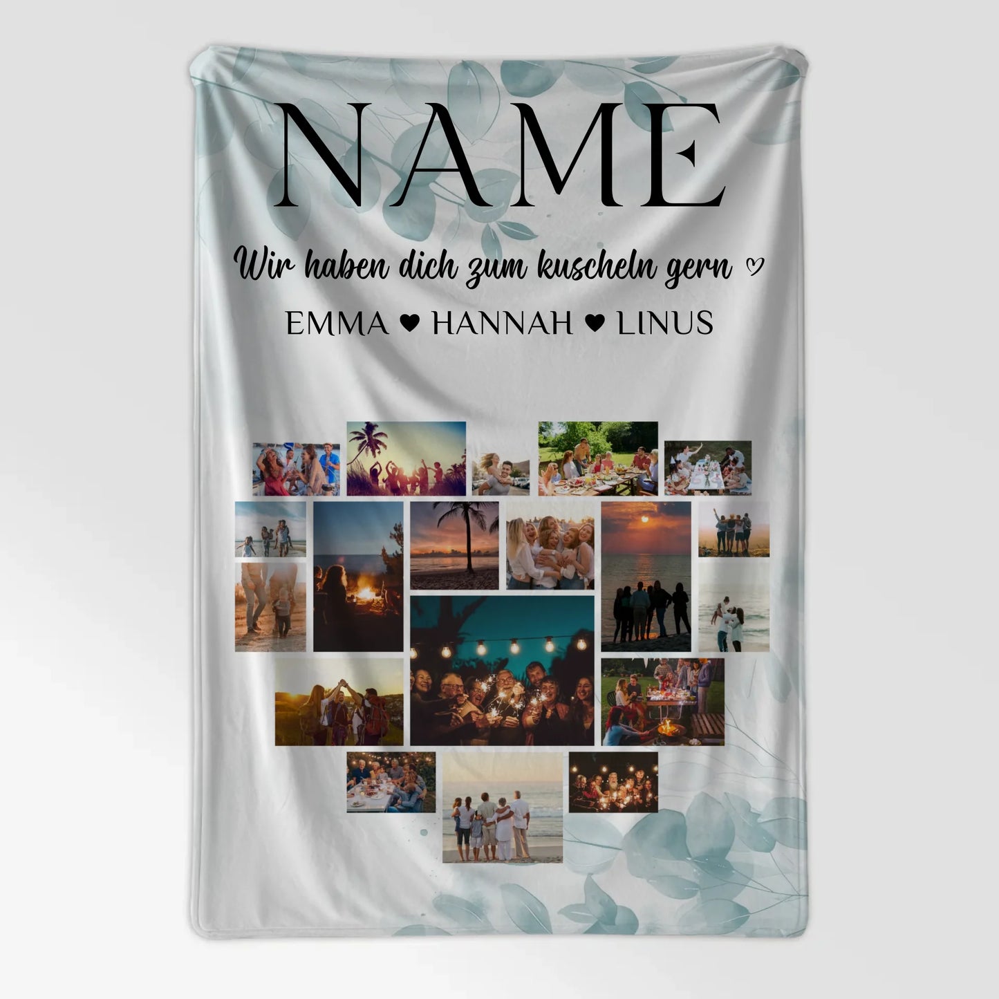 Foto Auf Decke Personalisiert Mama Wunschname Fotocollage