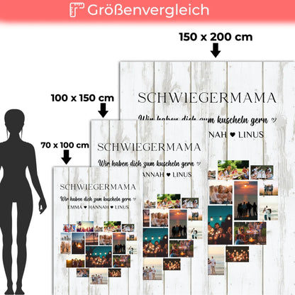 Foto Auf Kuscheldecke Schwiegermama Fotocollage Herzfoto