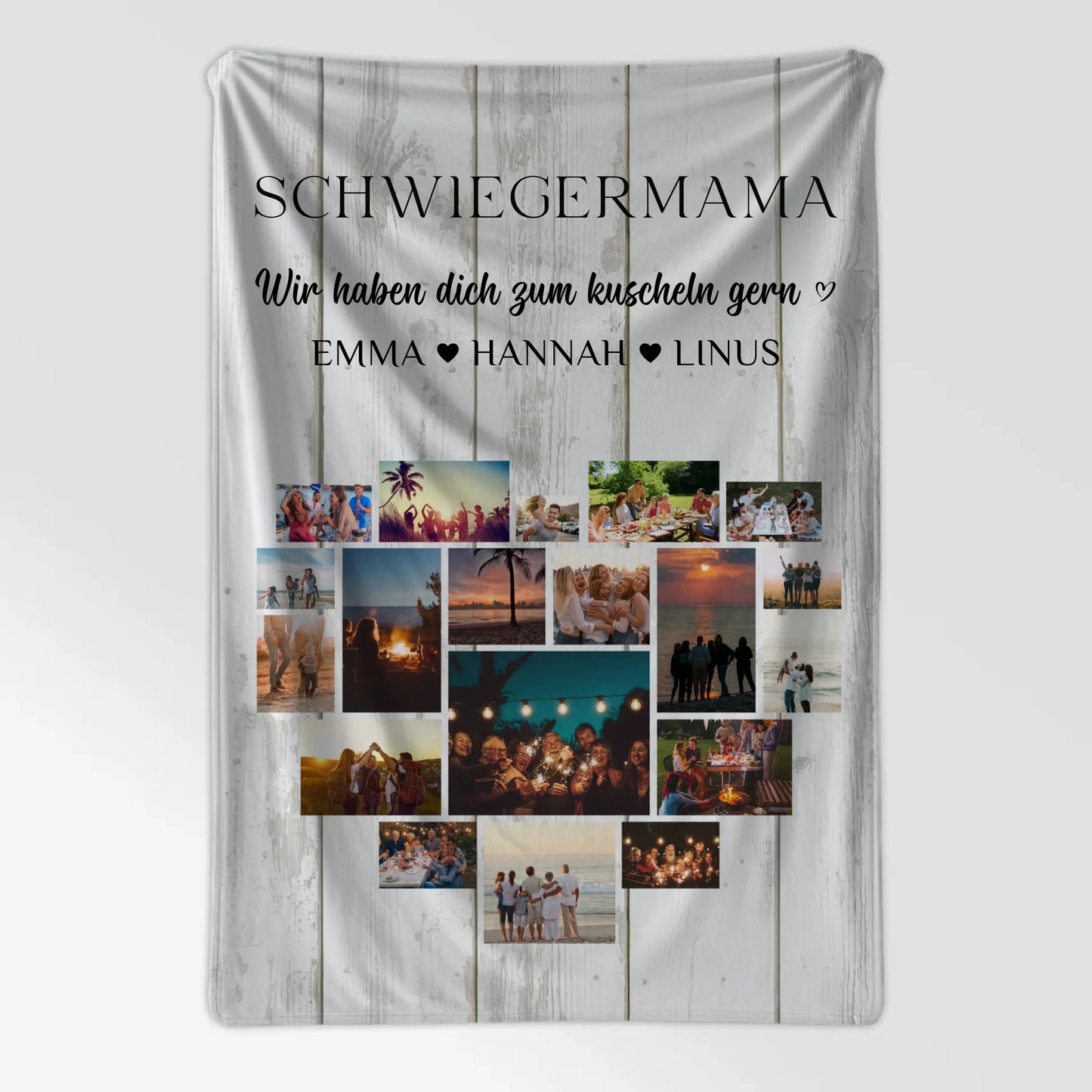Foto Auf Kuscheldecke Schwiegermama Fotocollage Herzfoto