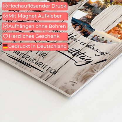 Magnet Poster mit Wunschtext Opa 90 Geburtstag Fotos