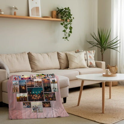 Personalisierte Decke Oma Fotocollage Herzfoto Oma