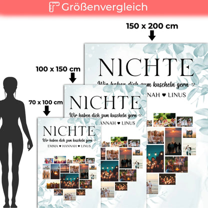 Kuscheldecke Foto Nichte Fotocollage Herzfoto