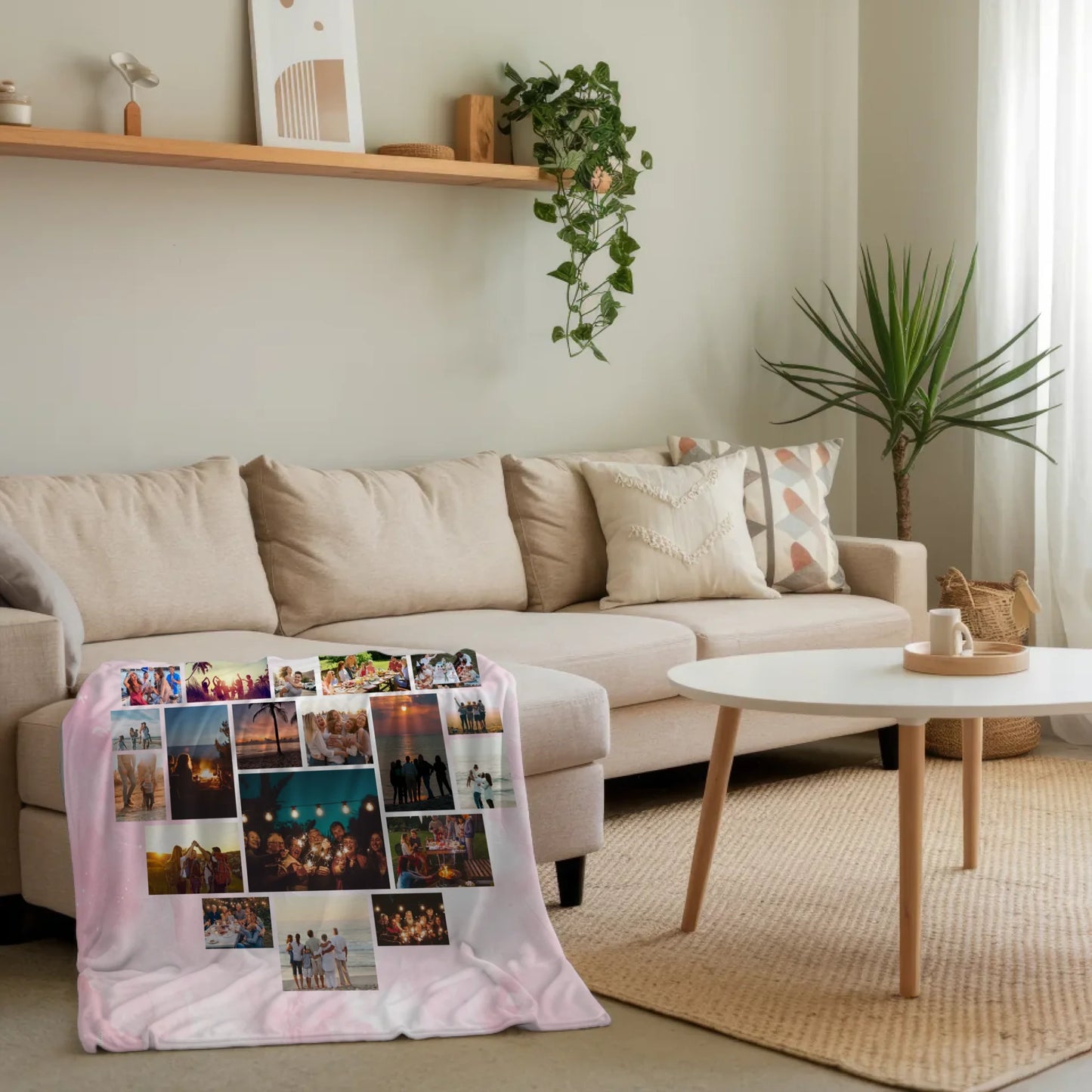 Foto Auf Decke Personalisiert Neffe Fotocollage Herzfoto