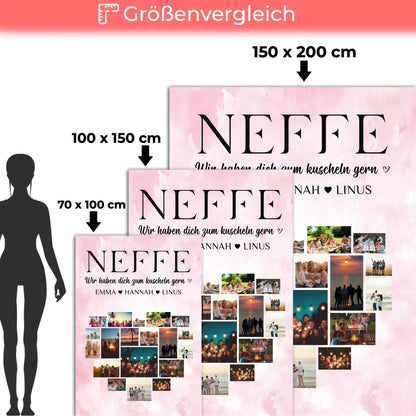 Foto Auf Decke Personalisiert Neffe Fotocollage Herzfoto