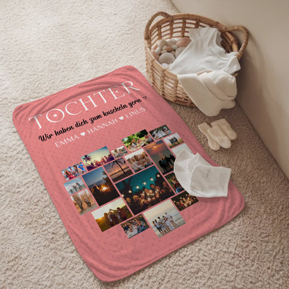 Kuscheldecke Mit FotoTochter FotocollageZum kuscheln gern