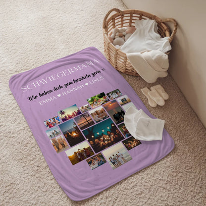 Decke Mit Foto Schwiegermama Fotocollage Zum kuscheln gern
