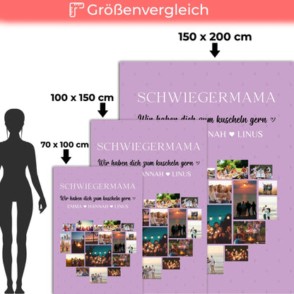 Decke Mit Foto Schwiegermama Fotocollage Zum kuscheln gern