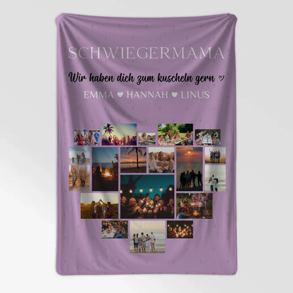 Decke Mit Foto Schwiegermama Fotocollage Zum kuscheln gern