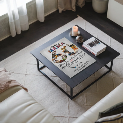 Fotoboard Poster magnetisch mit Wunschtext Mama 60 Geburtstag
