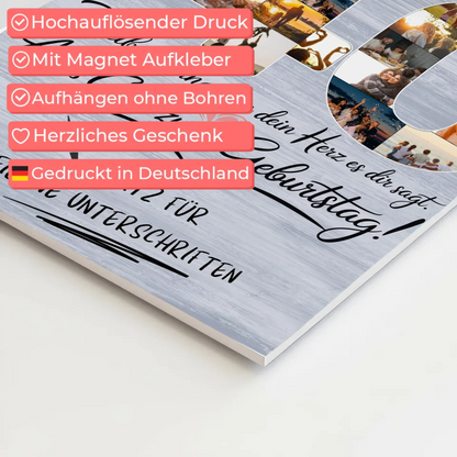 Poster magnetisch mit Wunschtext Fotoboard Tante 40 Geburtstag