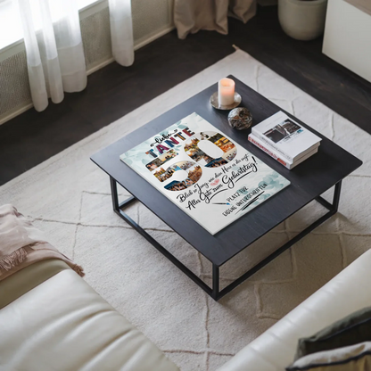 Fotoboard Magnet Poster mit Unterschriften Tante 50 Geburtstag